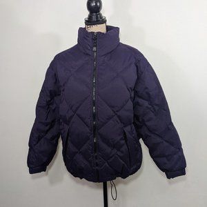 Eddie Bauer Goose Down Puffer Coat Jacket Purple Women Size M